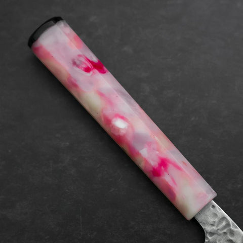 Nakiri AUS-10 Tsuchime Damascus Ocean Sakura Handle 165mm (6.5”)-[Musashi]-[Japanese-Kitchen-Knives]