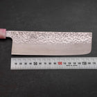 Nakiri AUS-10 Tsuchime Damascus Ocean Sakura Handle 165mm (6.5”)-[Musashi]-[Japanese-Kitchen-Knives]