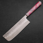 Nakiri AUS-10 Tsuchime Damascus Ocean Sakura Rose Gold Handle 165mm (6.5”)-[Musashi]-[Japanese-Kitchen-Knives]