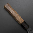 Nakiri AUS-8 Kurouchi Tsuchime Shitan Walnut Handle 170mm (6.7”)-[Musashi]-[Japanese-Kitchen-Knives]