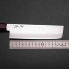 Nakiri AUS-8 Tsuchime Damascus Pakka Handle 165mm (6.5”)-[Musashi]-[Japanese-Kitchen-Knives]
