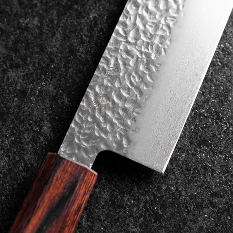 Nakiri AUS-8 Tsuchime Mahogany Handle 165mm (6.5”)-[Musashi]-[Japanese-Kitchen-Knives]