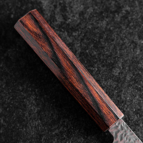 Nakiri AUS-8 Tsuchime Mahogany Handle 165mm (6.5”)-[Musashi]-[Japanese-Kitchen-Knives]