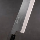 Nakiri Blue Steel #1 Stainless Clad Kurouchi Buffalo Magnolia Handle 165mm (6.5”)-[Musashi]-[Japanese-Kitchen-Knives]