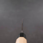 Nakiri Blue Steel #1 Stainless Clad Kurouchi Buffalo Magnolia Handle 165mm (6.5”)-[Musashi]-[Japanese-Kitchen-Knives]