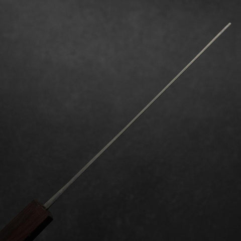 Nakiri Blue Steel #1 Stainless Clad Kurouchi Purple Urushi Handle 165mm (6.5”)-[Musashi]-[Japanese-Kitchen-Knives]