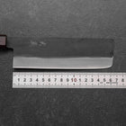 Nakiri Blue Steel #1 Stainless Clad Kurouchi Purple Urushi Handle 165mm (6.5”)-[Musashi]-[Japanese-Kitchen-Knives]