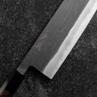 Nakiri Blue Steel #2 Kurouchi Buffalo Ebony Handle 165mm (6.5”)-[Musashi]-[Japanese-Kitchen-Knives]