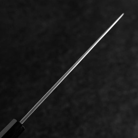 Nakiri Blue Steel #2 Kurouchi Buffalo Ebony Handle 165mm (6.5”)-[Musashi]-[Japanese-Kitchen-Knives]