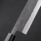 Nakiri Blue Steel #2 Kurouchi Buffalo Teak Handle 165mm (6.5”)-[Musashi]-[Japanese-Kitchen-Knives]