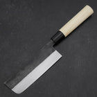 Nakiri Blue Steel #2 Kurouchi Magnolia Handle 165mm (6.5”)-[Musashi]-[Japanese-Kitchen-Knives]