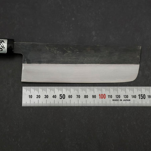 Nakiri Blue Steel #2 Kurouchi Magnolia Handle 165mm (6.5”)-[Musashi]-[Japanese-Kitchen-Knives]