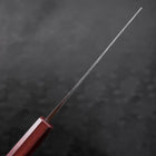 Nakiri Blue Steel #2 Kurouchi Purple Urushi Handle 165mm (6.5”)-[Musashi]-[Japanese-Kitchen-Knives]