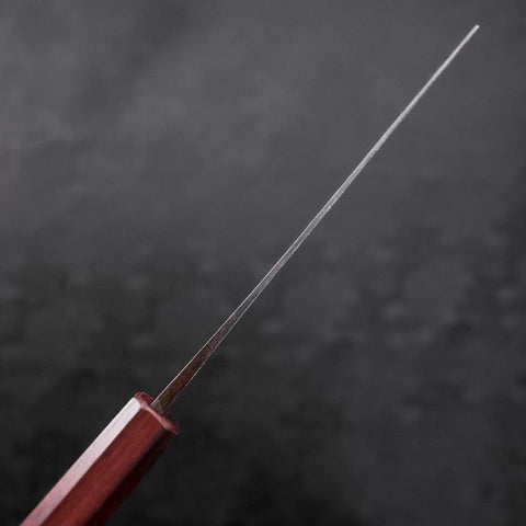 Nakiri Blue Steel #2 Kurouchi Purple Urushi Handle 165mm (6.5”)-[Musashi]-[Japanese-Kitchen-Knives]