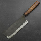Nakiri Blue Steel #2 Kurouchi Sumi Urushi Handle 165mm (6.5”)-[Musashi]-[Japanese-Kitchen-Knives]