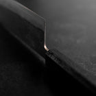 Nakiri Blue Steel #2 Stainless Clad Nashiji Black Ishime Handle 165mm (6.5”)-[Musashi]-[Japanese-Kitchen-Knives]