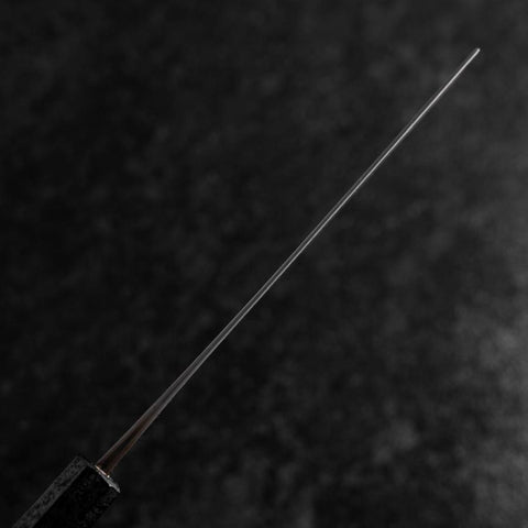 Nakiri Blue Steel #2 Stainless Clad Nashiji Black Ishime Handle 165mm (6.5”)-[Musashi]-[Japanese-Kitchen-Knives]