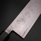 Nakiri Blue Steel #2 Stainless Clad Nashiji Dark Blue Urushi Handle 165mm (6.5”)-[Musashi]-[Japanese-Kitchen-Knives]