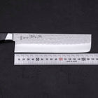 Nakiri Blue Steel #2 Tsuchime Stainless Clad Western Handle 165mm (6.5”)-[Musashi]-[Japanese-Kitchen-Knives]