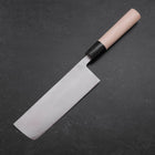 Nakiri Blue Super Damascus Buffalo Magnolia Handle 165mm (6.5”)-[Musashi]-[Japanese-Kitchen-Knives]