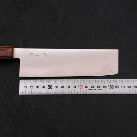 Nakiri Blue Super Polished Sumi Urushi Handle 165mm (6.5”)-[Musashi]-[Japanese-Kitchen-Knives]