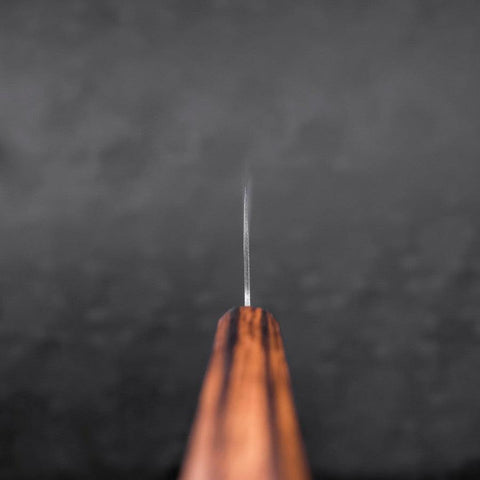 Nakiri Chromax Mirror Tsuchime Sumi Urushi Handle 165mm (6.5”)-[Musashi]-[Japanese-Kitchen-Knives]