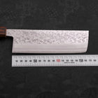 Nakiri Chromax Mirror Tsuchime Sumi Urushi Handle 165mm (6.5”)-[Musashi]-[Japanese-Kitchen-Knives]