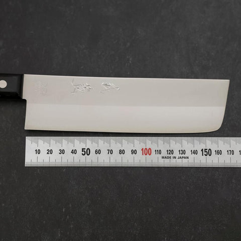 Nakiri Chromax Polished Western Black Handle 165mm (6.5”)-[Musashi]-[Japanese-Kitchen-Knives]