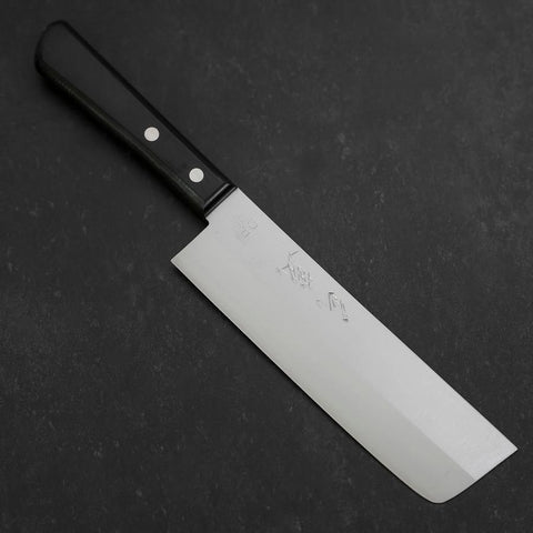 Nakiri Chromax Polished Western Black Handle 165mm (6.5”)-[Musashi]-[Japanese-Kitchen-Knives]