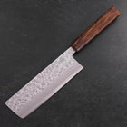 Nakiri Chromax Tsuchime Sumi Urushi Handle 165mm (6.5”)-[Musashi]-[Japanese-Kitchen-Knives]