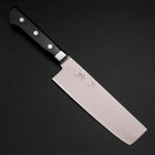 Nakiri Molybdenum Polished Western Black Handle 160mm (6.3”)-[Musashi]-[Japanese-Kitchen-Knives]