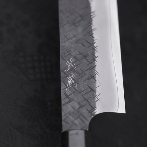 Nakiri SG-2 Kurouchi Tsuchime Buffalo Ebony Handle 170mm (6.7”)-[Musashi]-[Japanese-Kitchen-Knives]