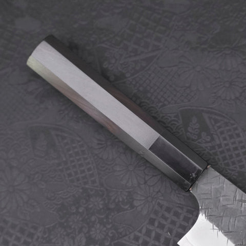 Nakiri SG-2 Kurouchi Tsuchime Buffalo Ebony Handle 170mm (6.7”)-[Musashi]-[Japanese-Kitchen-Knives]