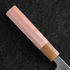 Nakiri SLD Mirror Buffalo Light Pink Maple Handle 170mm (6.7”)-[Musashi]-[Japanese-Kitchen-Knives]