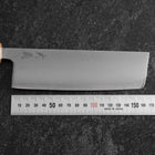 Nakiri SLD Mirror Buffalo Light Pink Maple Handle 170mm (6.7”)-[Musashi]-[Japanese-Kitchen-Knives]