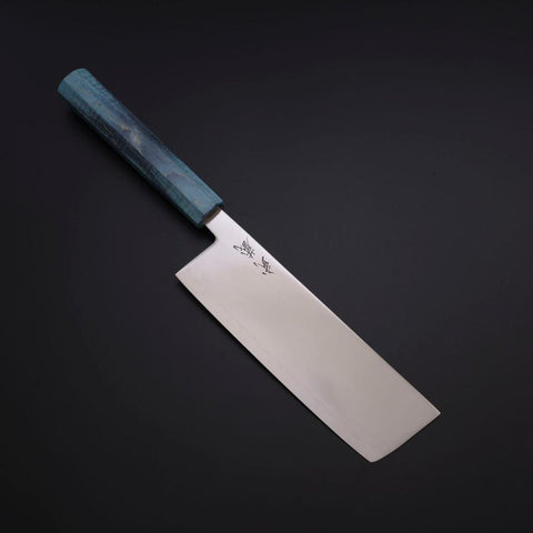 Nakiri SLD Mirror Coral Shore Handle 170mm (6.7”)-[Musashi]-[Japanese-Kitchen-Knives]