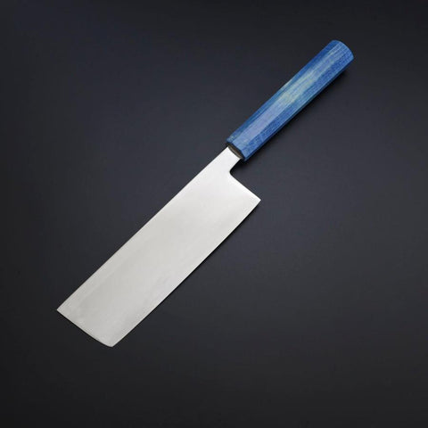 Nakiri SLD Mirror Shoreline Handle 170mm (6.7”)-[Musashi]-[Japanese-Kitchen-Knives]