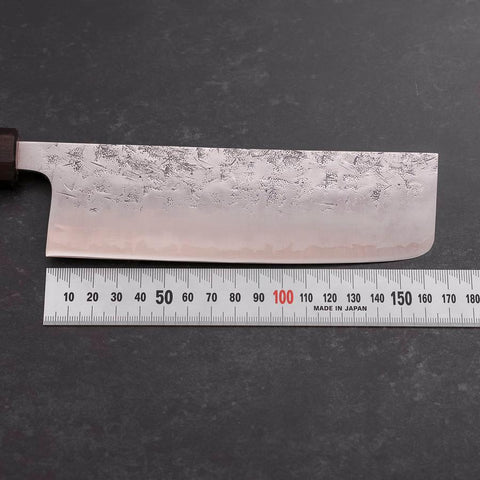 Nakiri SLD Nashiji Washi Cherry Rosewood Handle 165mm (6.5”)-[Musashi]-[Japanese-Kitchen-Knives]