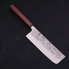 Nakiri SLD Nashiji Washi Purple Urushi Handle 165mm (6.5”)-[Musashi]-[Japanese-Kitchen-Knives]