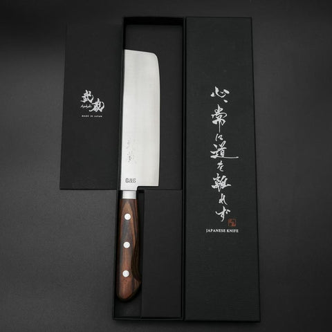 Nakiri SLD Polished Western Handle 165mm (6.5”)-[Musashi]-[Japanese-Kitchen-Knives]