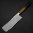 Nakiri SLD Wave Nickel Damascus Yaki Urushi Handle 165mm (6.5”)-[Musashi]-[Japanese-Kitchen-Knives]
