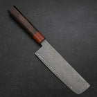 Nakiri & Santoku VG-10 Damascus Shitan Ebony Handle Sakura Set-[Musashi]-[Japanese-Kitchen-Knives]
