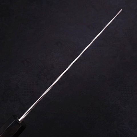 Nakiri Silver Steel #3 Damascus Buffalo Ebony Handle 165mm (6.5”)-[Musashi]-[Japanese-Kitchen-Knives]