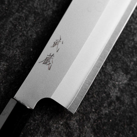 Nakiri Silver Steel #3 Kasumi Buffalo Walnut Handle 165mm (6.5”)-[Musashi]-[Japanese-Kitchen-Knives]