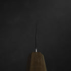Nakiri Silver Steel #3 Nashiji Olive Handle 165mm (6.5”)-[Musashi]-[Japanese-Kitchen-Knives]