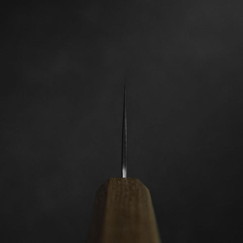 Nakiri Silver Steel #3 Nashiji Olive Handle 165mm (6.5”)-[Musashi]-[Japanese-Kitchen-Knives]