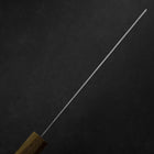 Nakiri Silver Steel #3 Nashiji Olive Handle 165mm (6.5”)-[Musashi]-[Japanese-Kitchen-Knives]