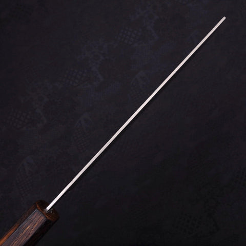 Nakiri Silver Steel #3 Nashiji Sumi Urushi Handle 165mm (6.5”)-[Musashi]-[Japanese-Kitchen-Knives]