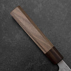 Nakiri Silver Steel #3 Nashiji Walnut Handle 165mm (6.5”)-[Musashi]-[Japanese-Kitchen-Knives]