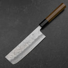 Nakiri Silver Steel #3 Nashiji Washi Buffalo Bubinga Handle 165mm (6.5”)-[Musashi]-[Japanese-Kitchen-Knives]